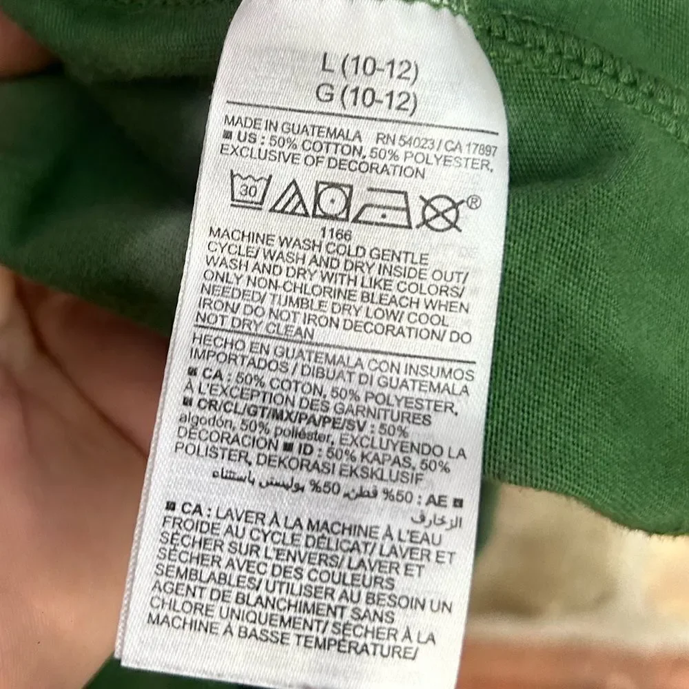 5 for $25🔥Old Navy Dinosaur Green Christmas Holiday‎ T-Shirt Boys Large (10-12)